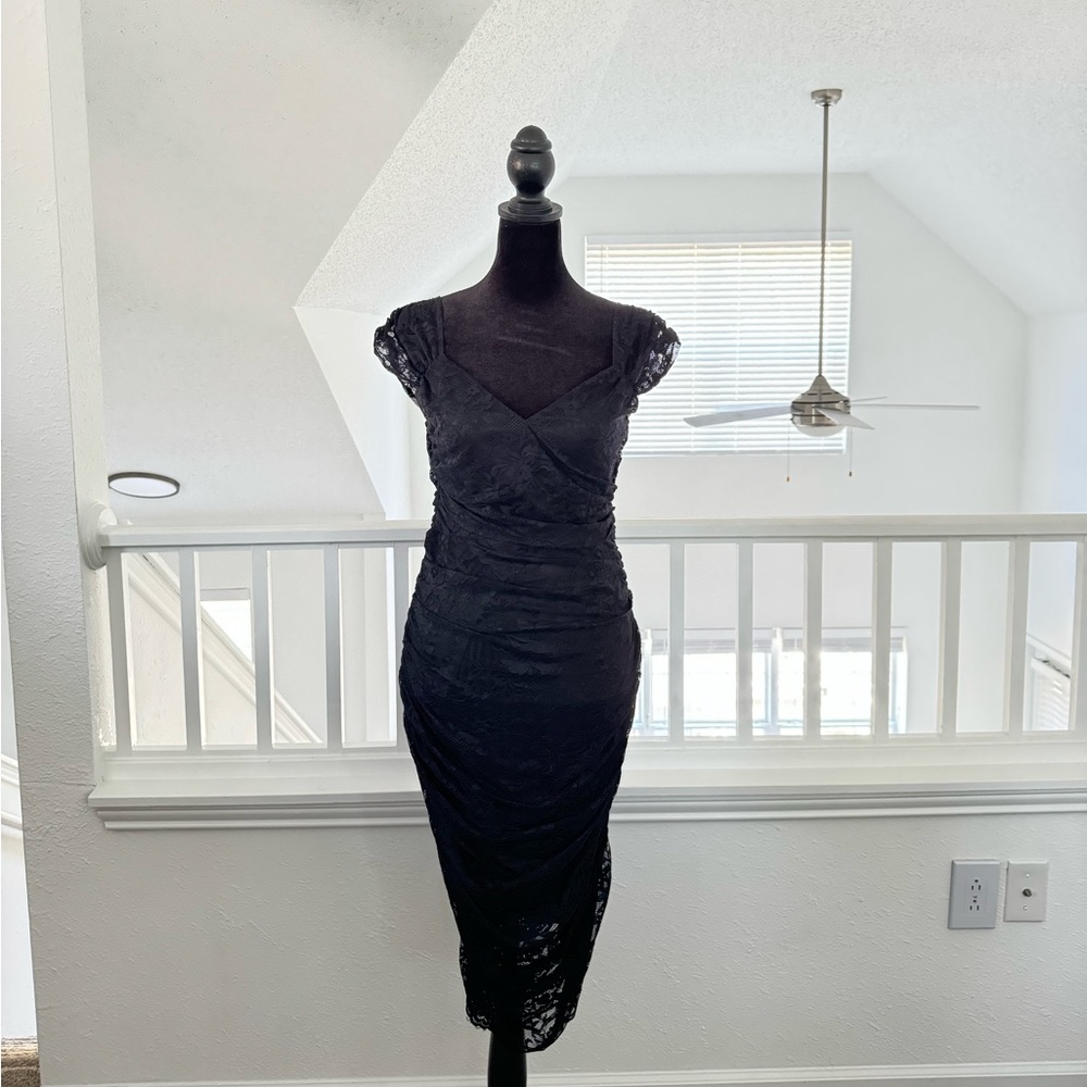 Express floral lace midi dress